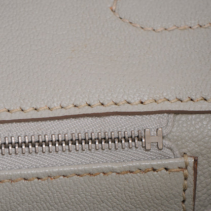 Hermes Taurillon Clemence Birkin 35 Gris Perle 11 of 25