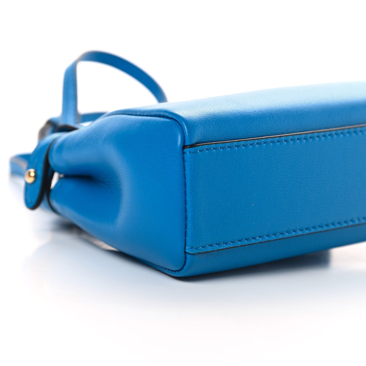 Fendi Shiny Nappa Micro Peekaboo Iconic Satchel Blue Royal 10 of 12