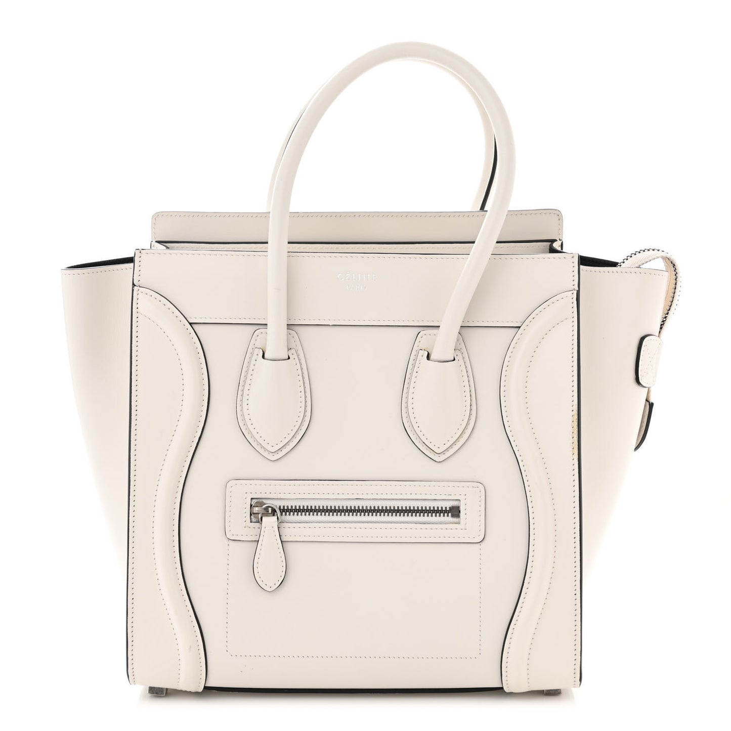 Smooth Calfskin Micro Luggage White