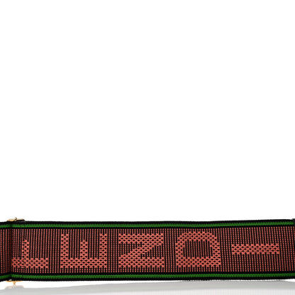 Fendi Cannete Ribbon Poly Vitello Century Logo Adjustable Strap You Coral Green 5 of 5