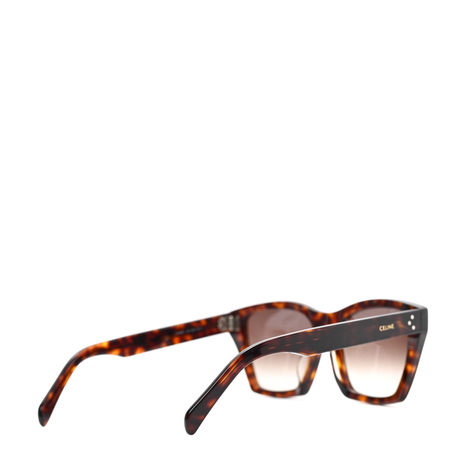 Celine Acetate Polarized Square Sunglasses CL40090I Havana 4 of 6