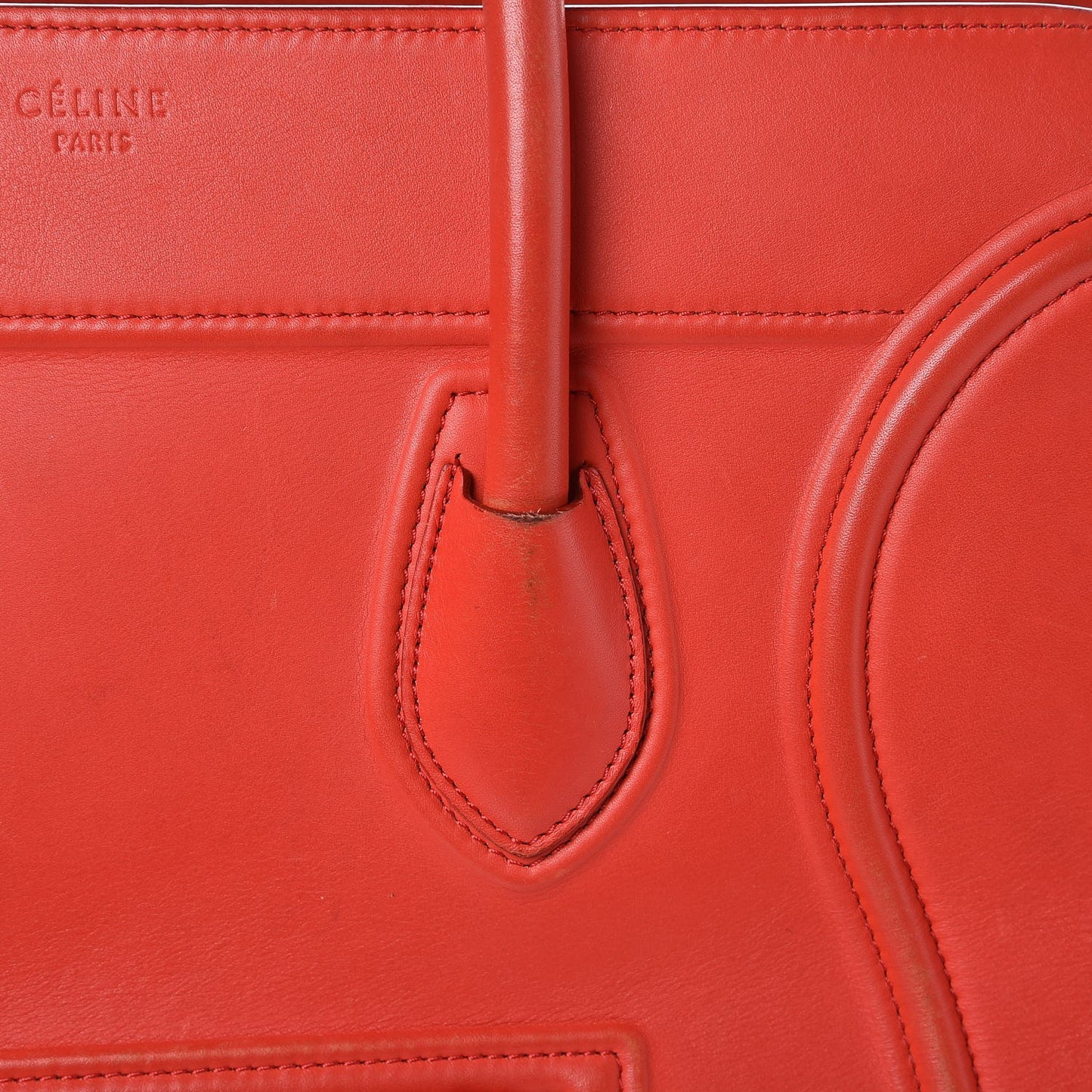 Nappa Calfskin Medium Phantom Luggage Vermillion