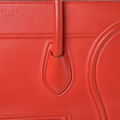 Celine Nappa Calfskin Medium Phantom Luggage Vermillion 13 of 28