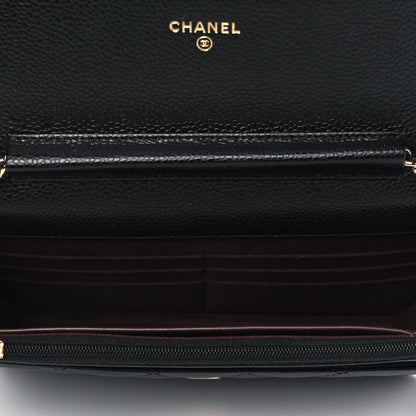 Chanel Caviar Quilted Wallet On Chain WOC Black 5 of 8