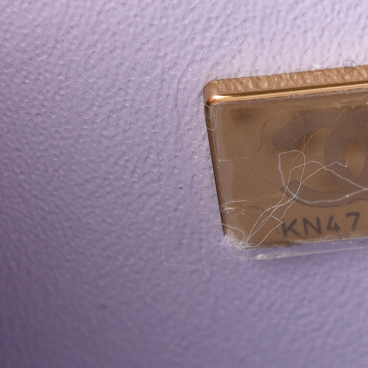 Lambskin Quilted Mini Top Handle Rectangular Flap Light Purple