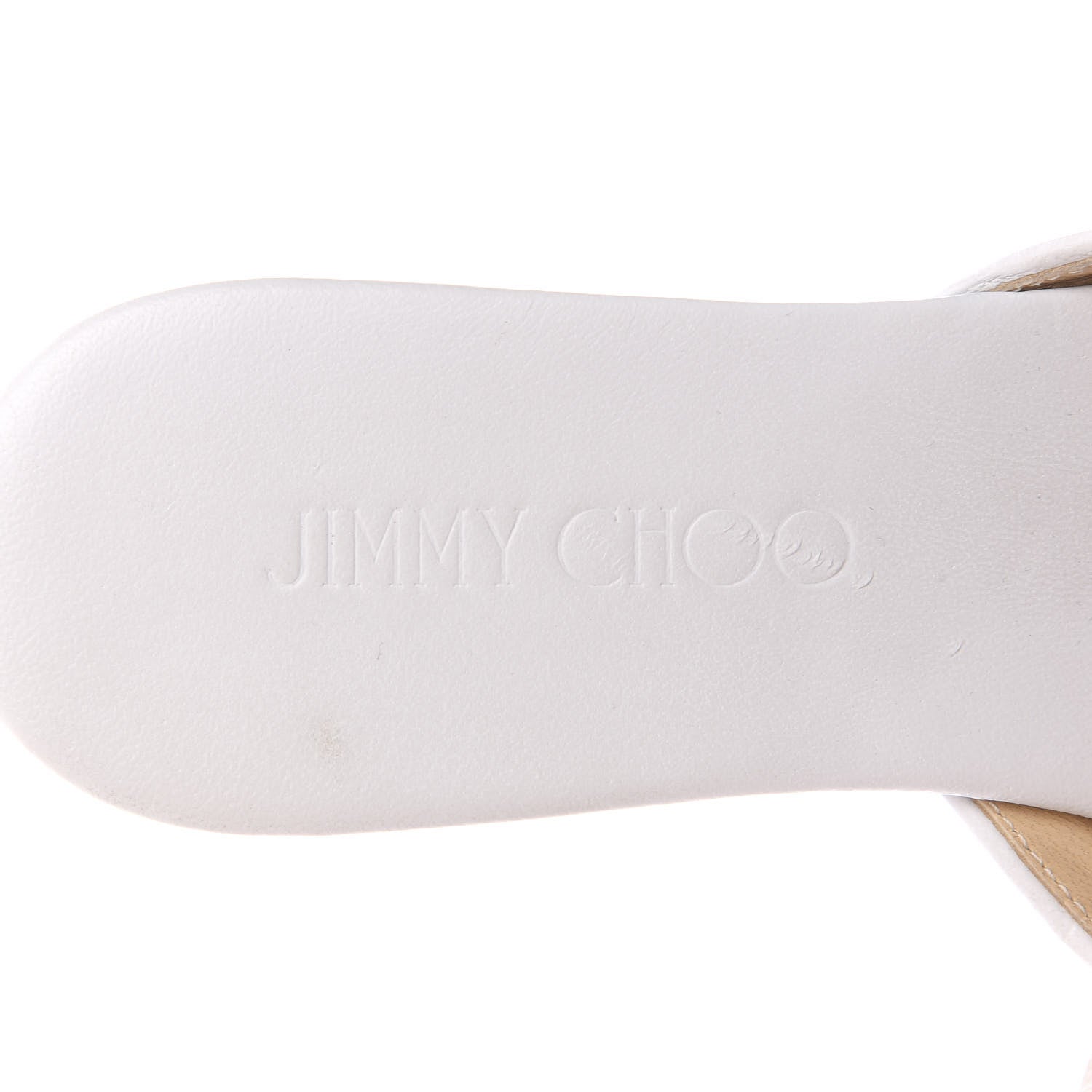 Jimmy Choo Woven Fabric Cork Prima Wedge Sandals 37 White Marble 8 of 9