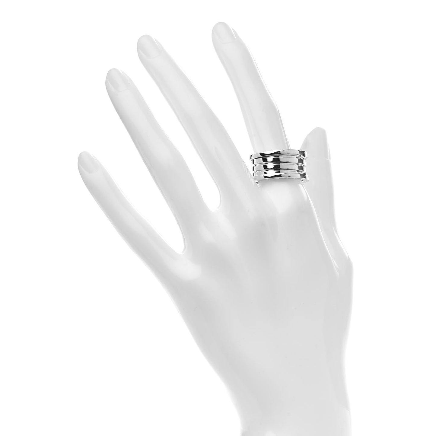 18K White Gold B.Zero1 4 Band Ring 57 8