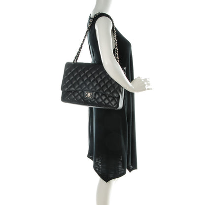 Chanel Caviar Quilted Maxi Single Flap Black 2 of 8