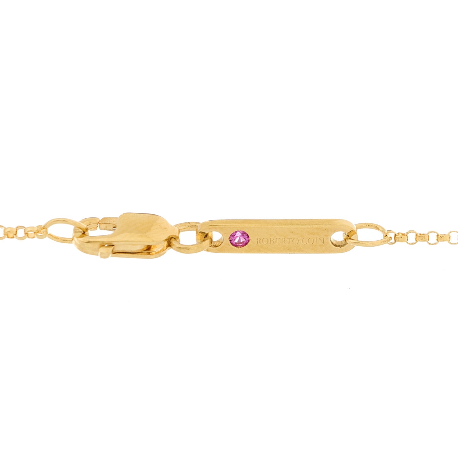Roberto Coin 18K Yellow Gold Diamond Barocco Twisted Circle Necklace 6 of 8