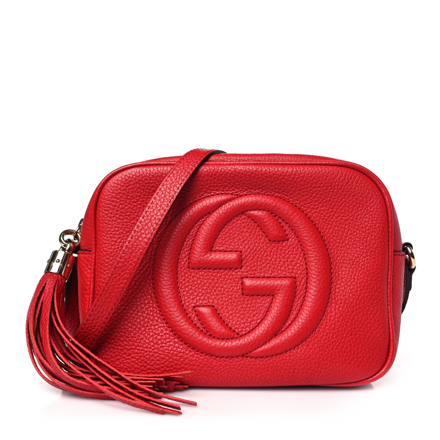 Gucci Pebbled Calfskin Small Soho Disco Bag Tabasco Red 1 of 11