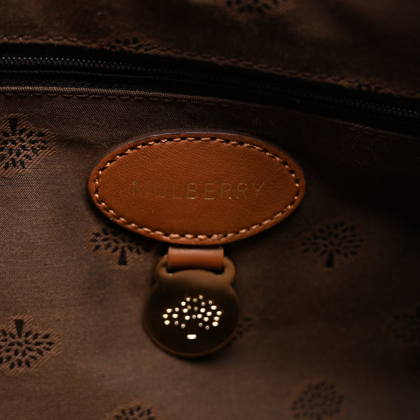 Calfskin Silky Snake Print Maisie Bag Oak