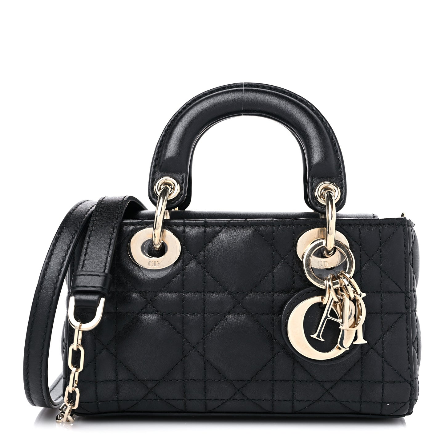Lambskin Cannage Micro Lady D-Joy Black