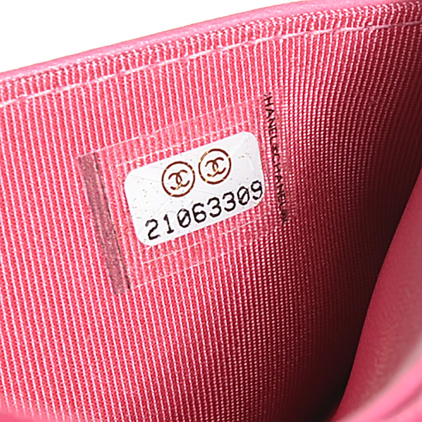 Faded Lambskin Quilted Zephyr Wallet on Chain WOC Dark Pink