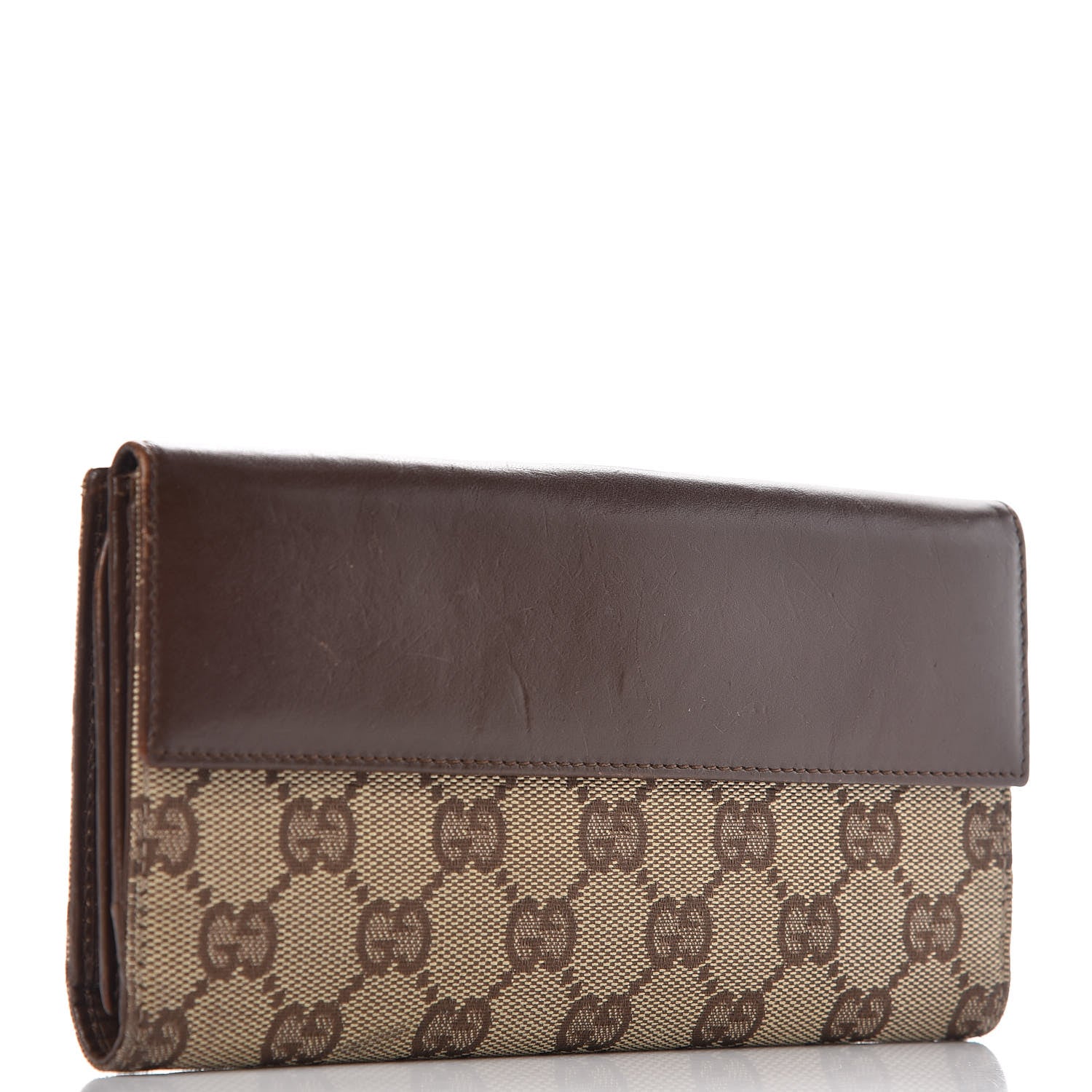 Gucci Monogram Calfskin Blake Continental Wallet Dark Brown 3 of 12