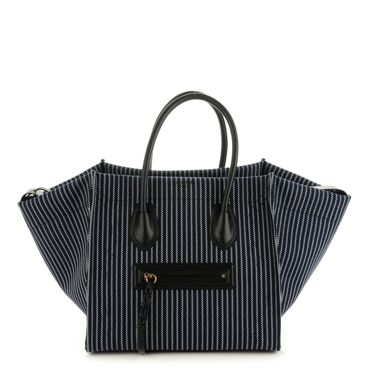 Cotton Canvas Striped Medium Phantom Luggage Navy White