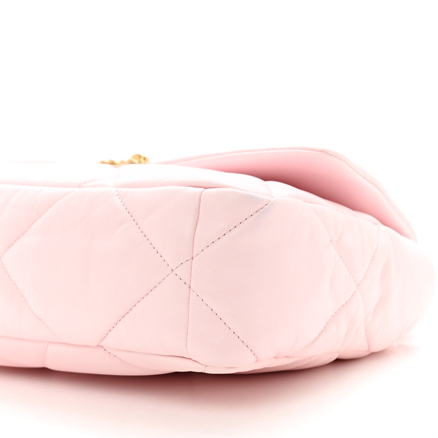 Lambskin Quilted Large Chanel 19 Flap Light Pink