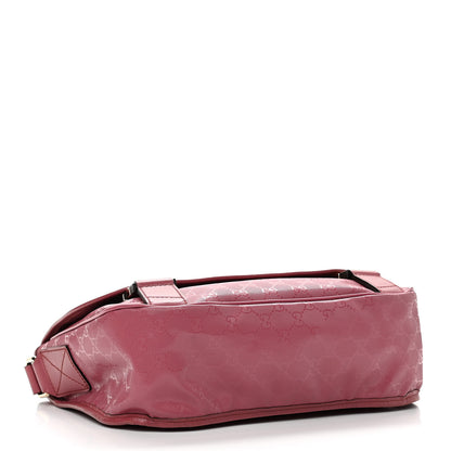 Gucci Imprime Monogram Medium Double Buckle Flap Messenger Bag Vintage Rose 4 of 11