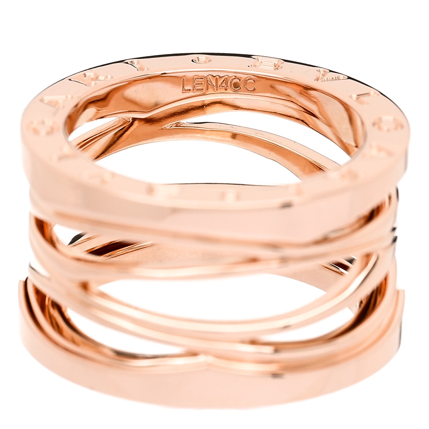 18K Rose Gold B.Zero1 Legend Four-Band Ring 52 6