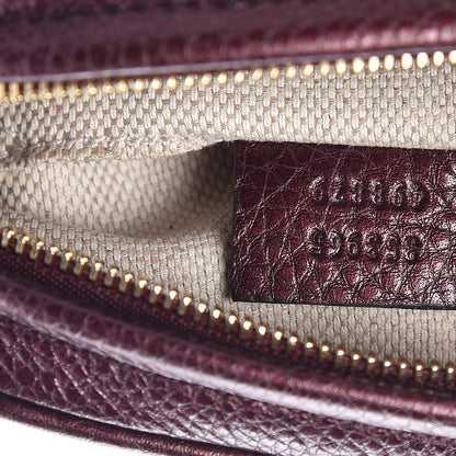 Gucci Metallic Cellarius Calfskin Mini Soho Chain Bag Classic Burgundy 7 of 7