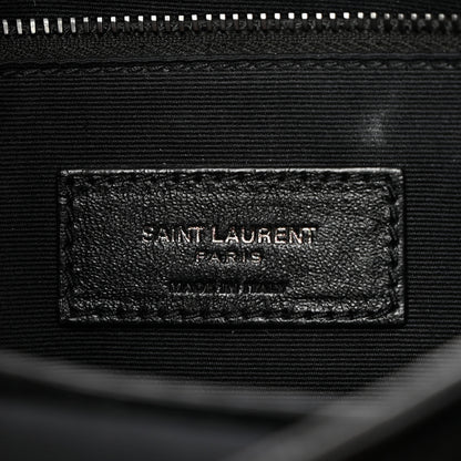 Saint Laurent Crinkled Calfskin Matelasse Monogram Medium Niki Chain Satchel Black 6 of 10