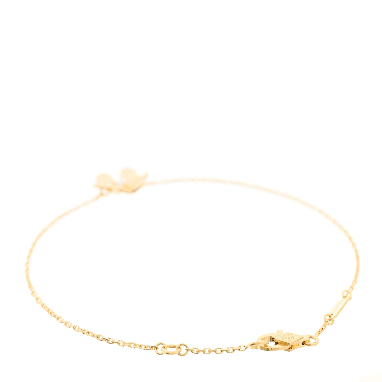 Van Cleef & Arpels 18K Yellow Gold Diamond Mini Frivole Bracelet 3 of 5
