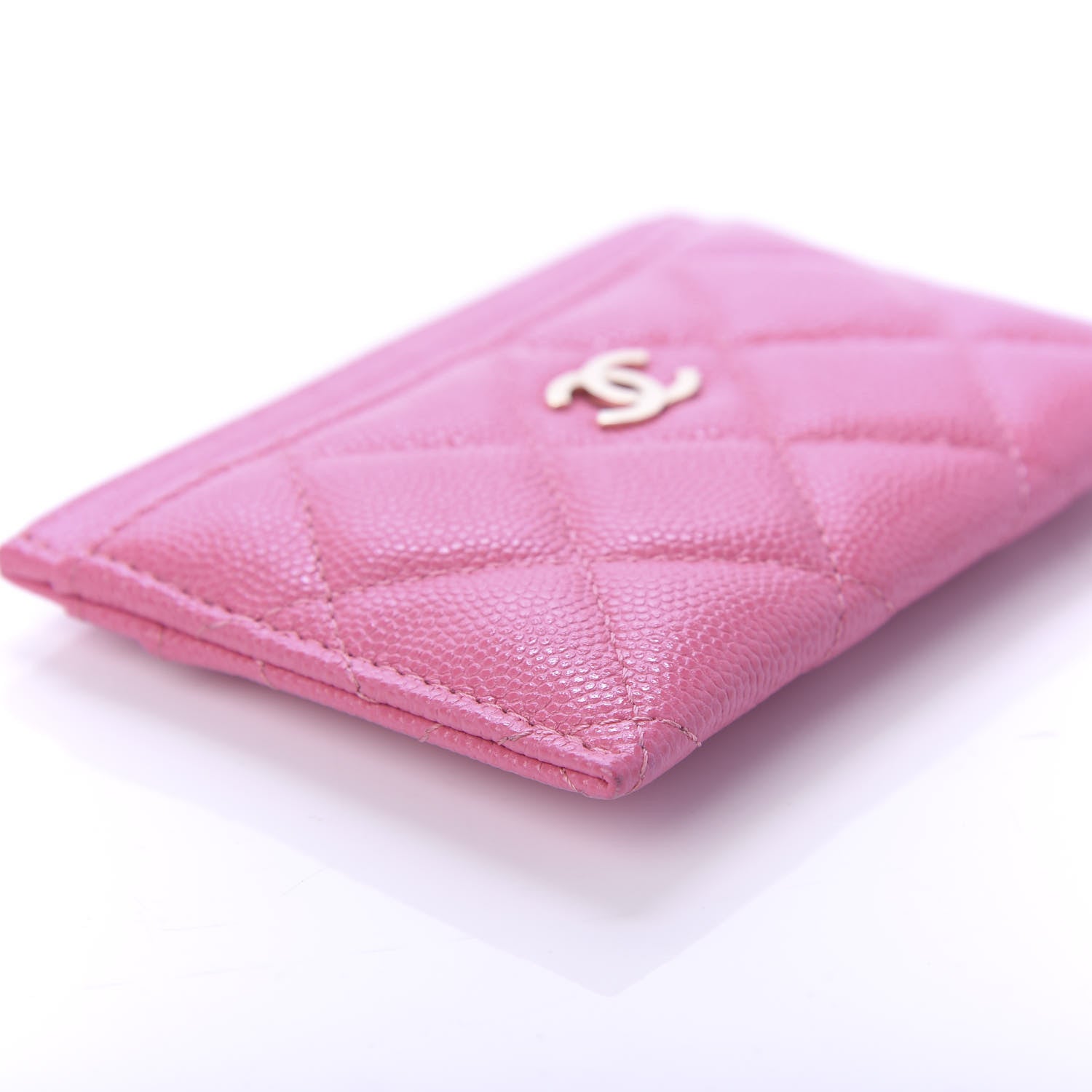 Chanel Shiny Caviar Quilted Card Holder Pink 6 of 12