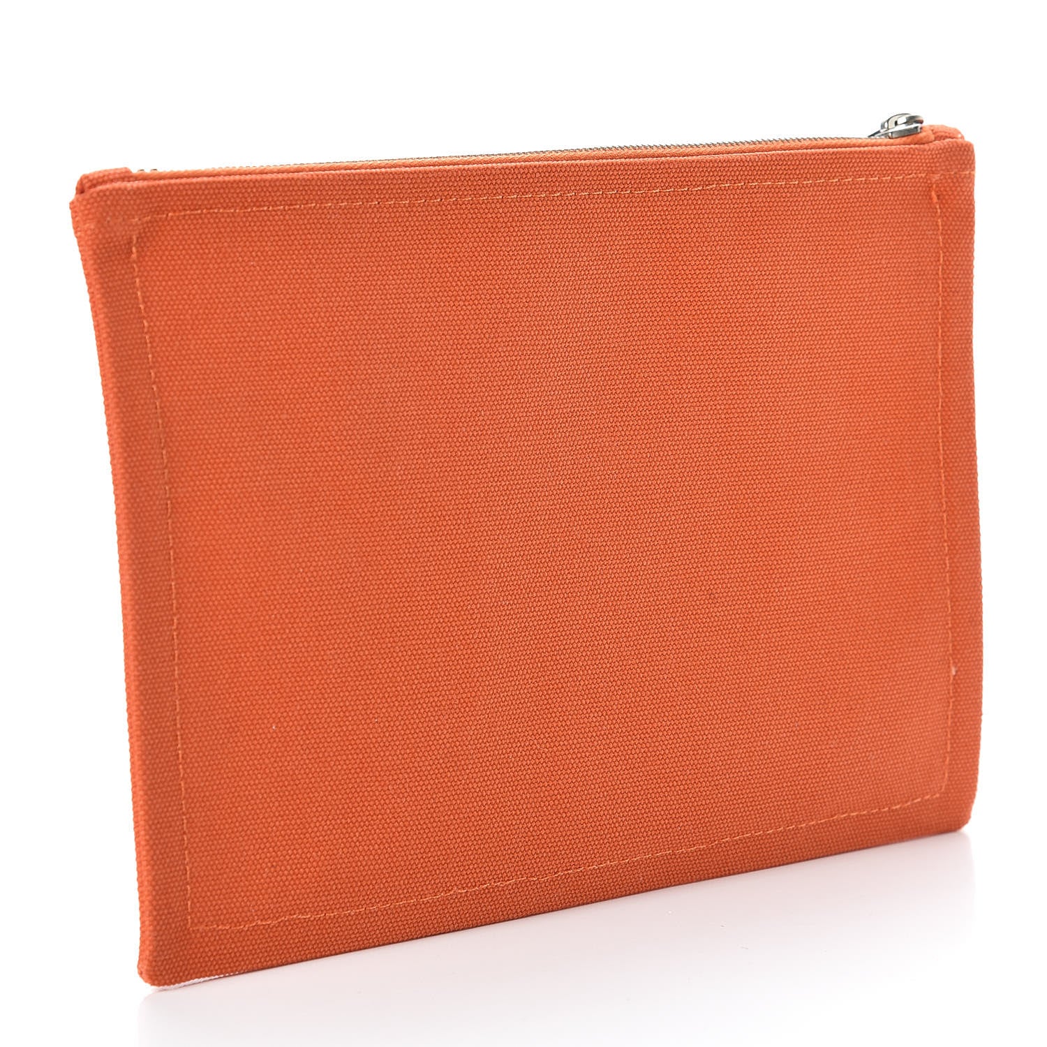 Hermes Toile Flat Yachting Pouch PM Orange 3 of 6