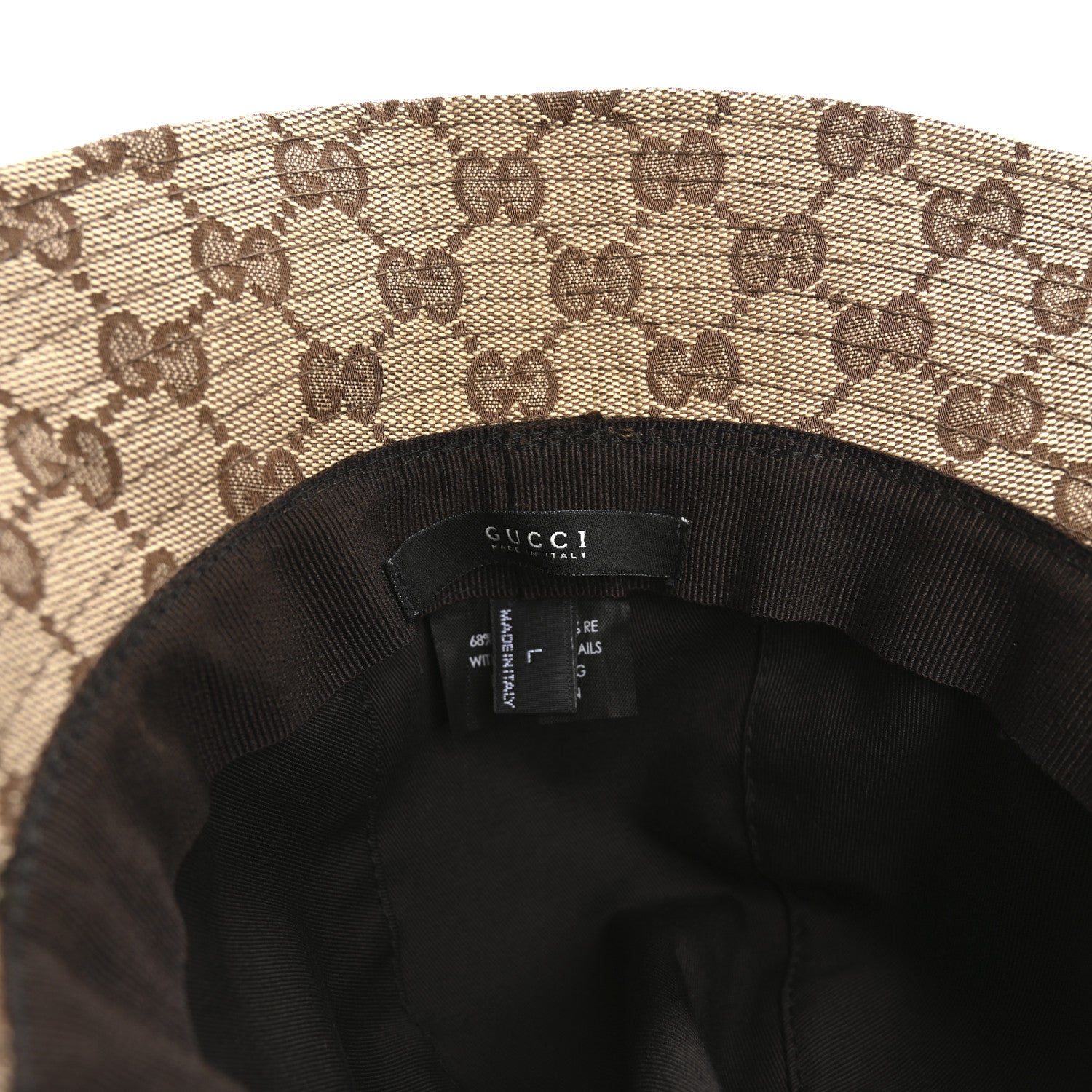 Gucci Monogram Web Bucket Hat L Brown Brown 8 of 11