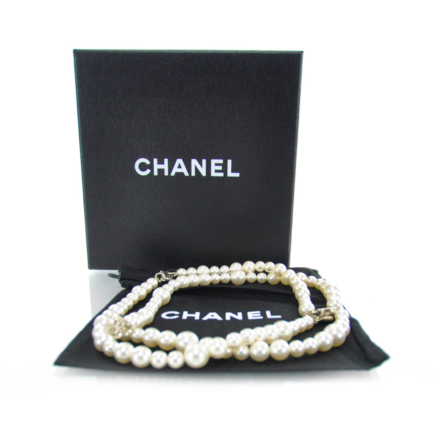 Chanel Crystal CC Pearl Necklace 6 of 6