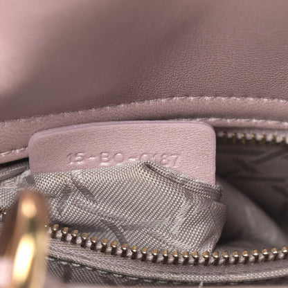 Christian Dior Metallic Lambskin Cannage Mini Lady Dior Lotus 7 of 19