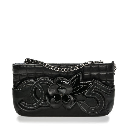 Chanel Lambskin Camellia N°5 Clutch Bag Black 1 of 7