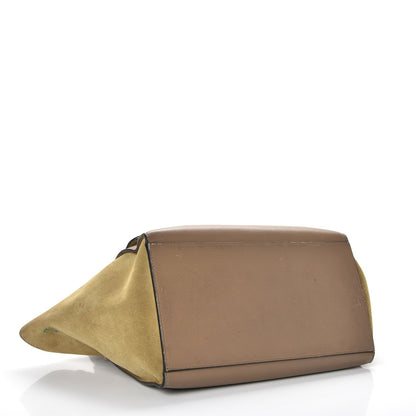 Celine Smooth Calfskin Suede Medium Tri-Color Trapeze Olive 5 of 31