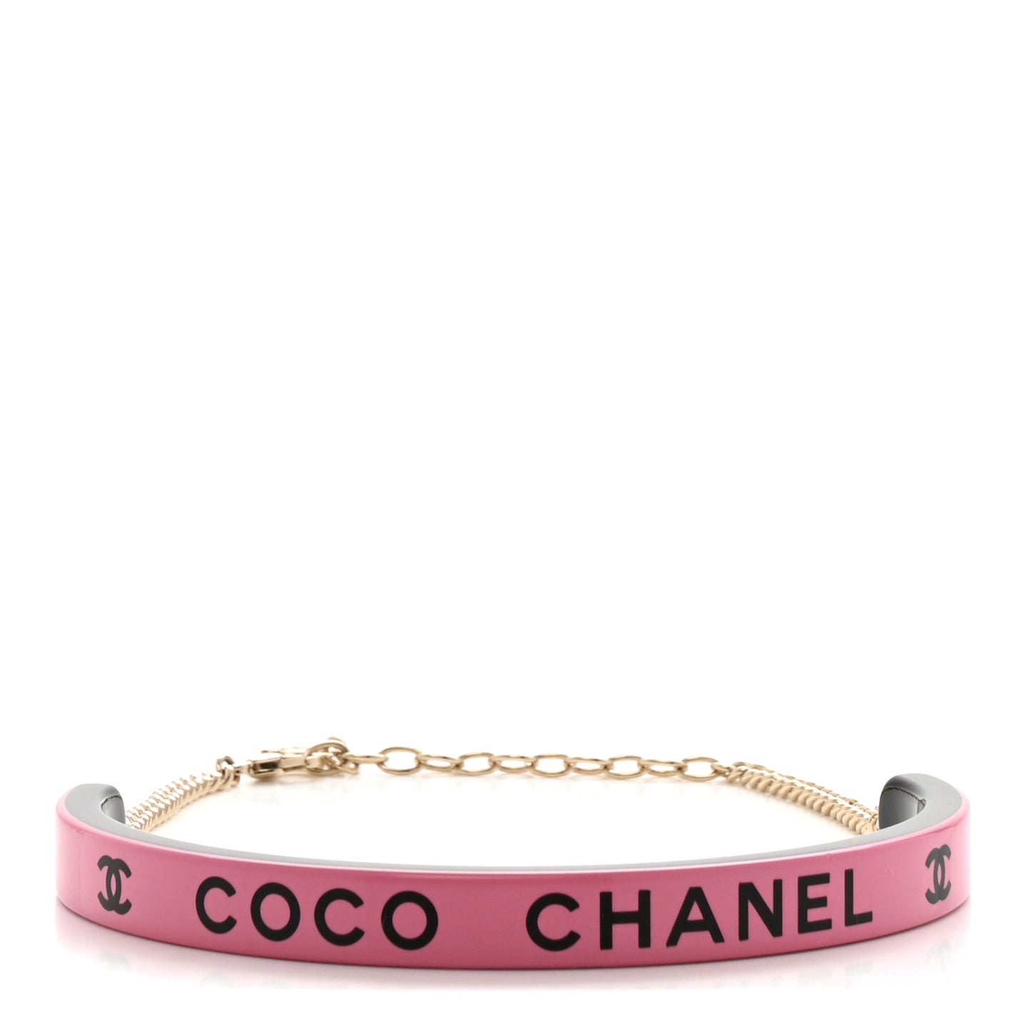 Resin Logo Choker Pink Black