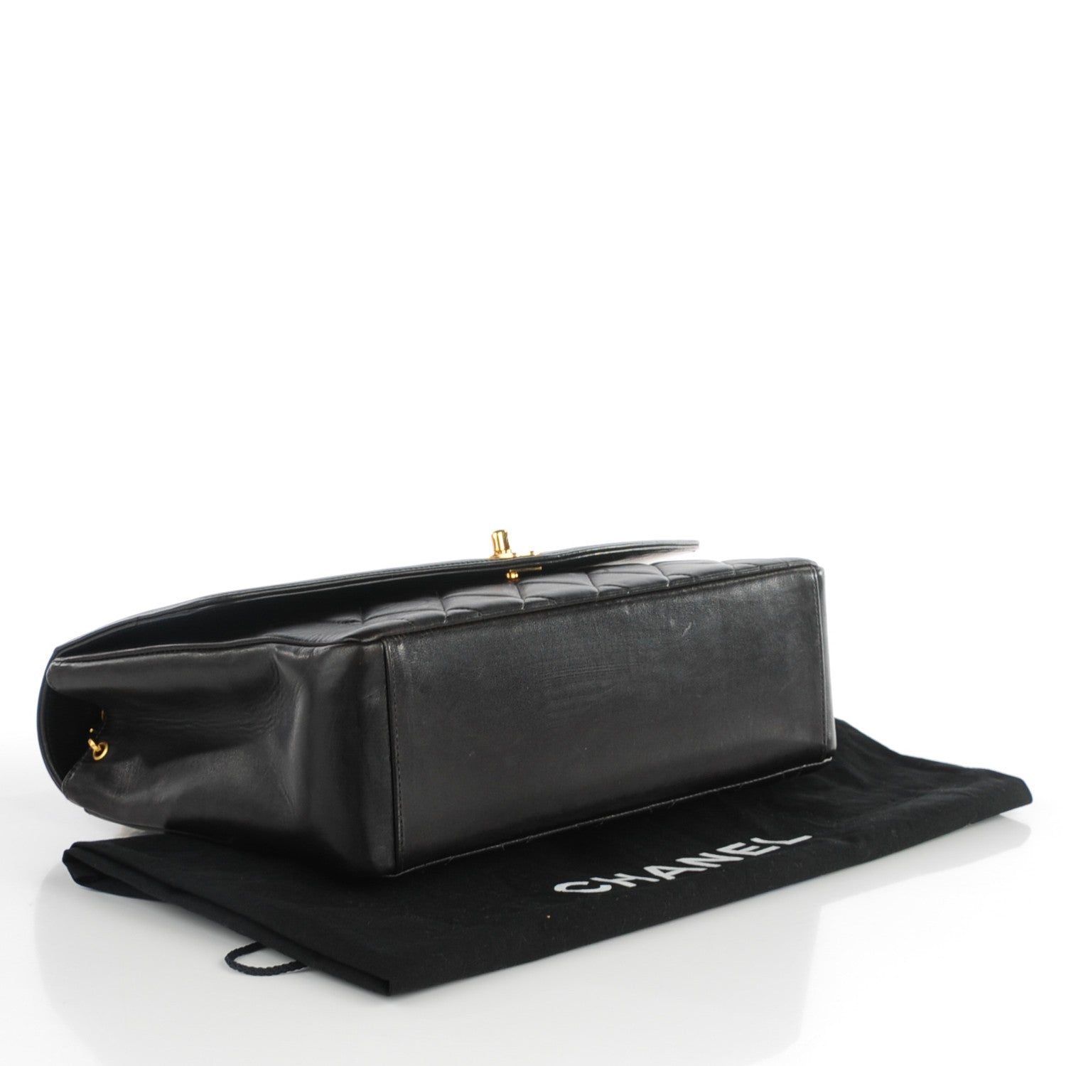 Chanel Lambskin Quilted Jumbo Single Flap Black 4 of 10