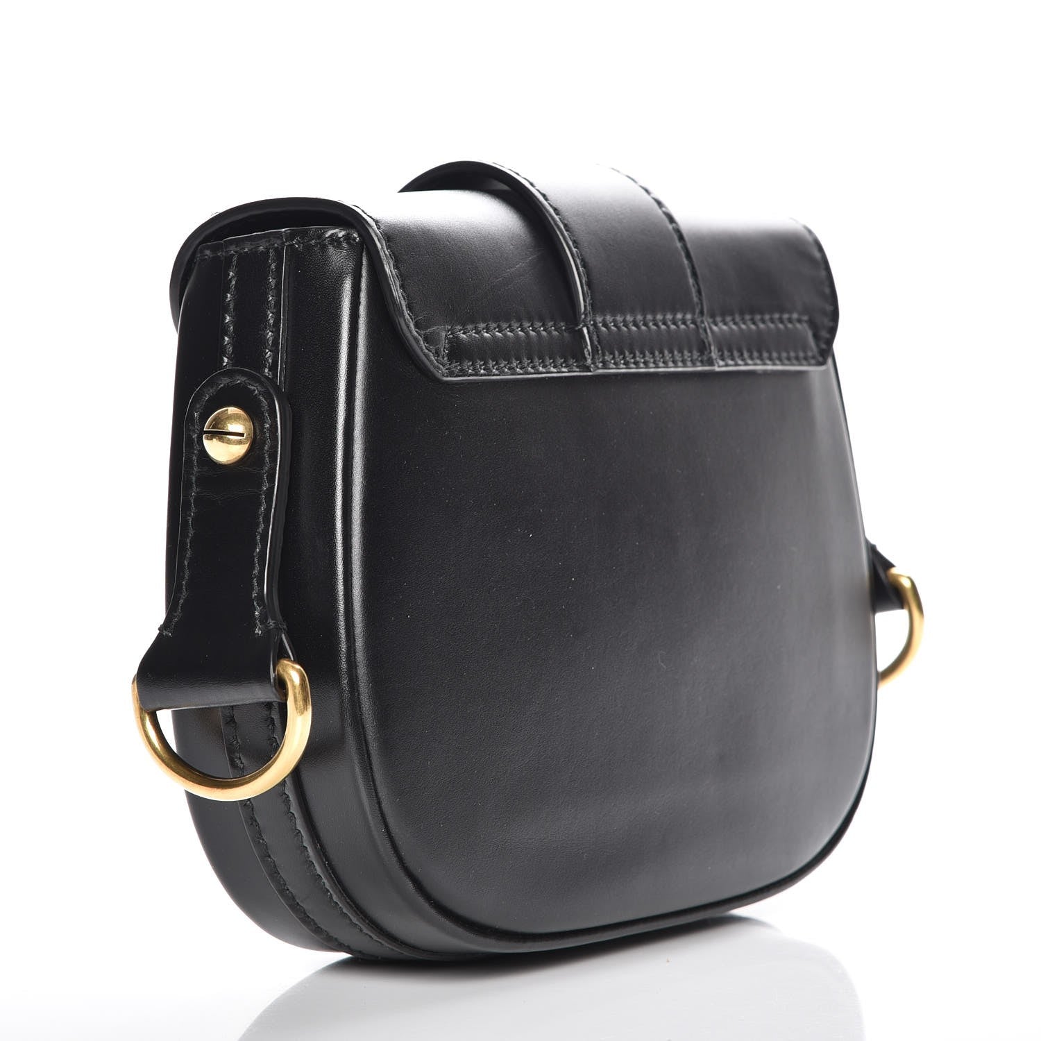 Christian Dior Calfskin D Fence Saddle Bag Black 3 of 8