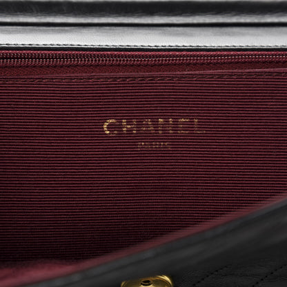 Chanel Lambskin Diagonal Quilted Small Single Flap Black 9 of 11