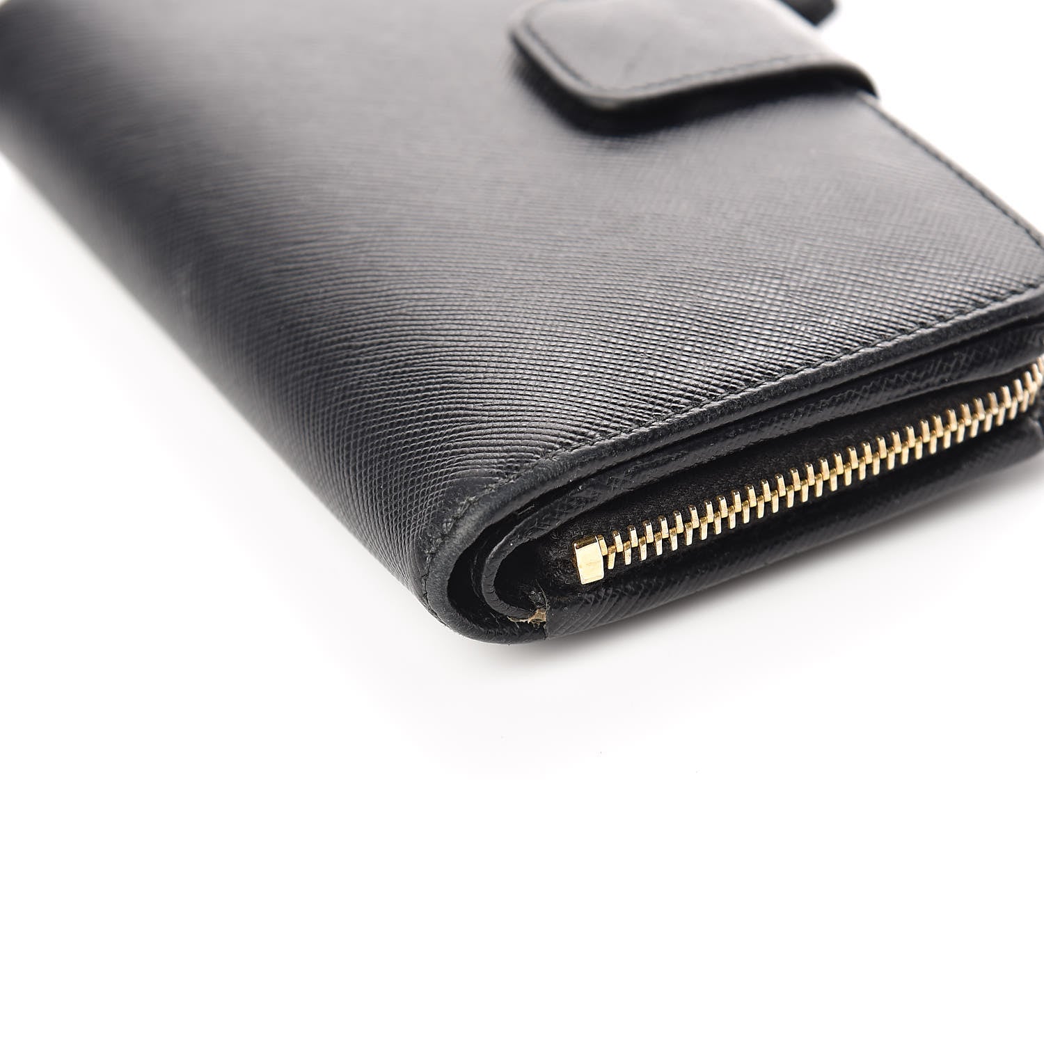 Prada Saffiano Metal Compact Wallet Black 10 of 13