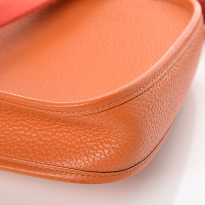 Hermes Taurillon Clemence Amazone Evelyne TPM Orange Peony 12 of 14