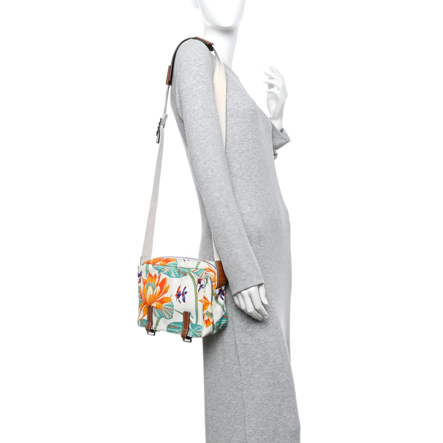 Canvas Waterlily Print Paula's Ibiza Messenger Multicolor