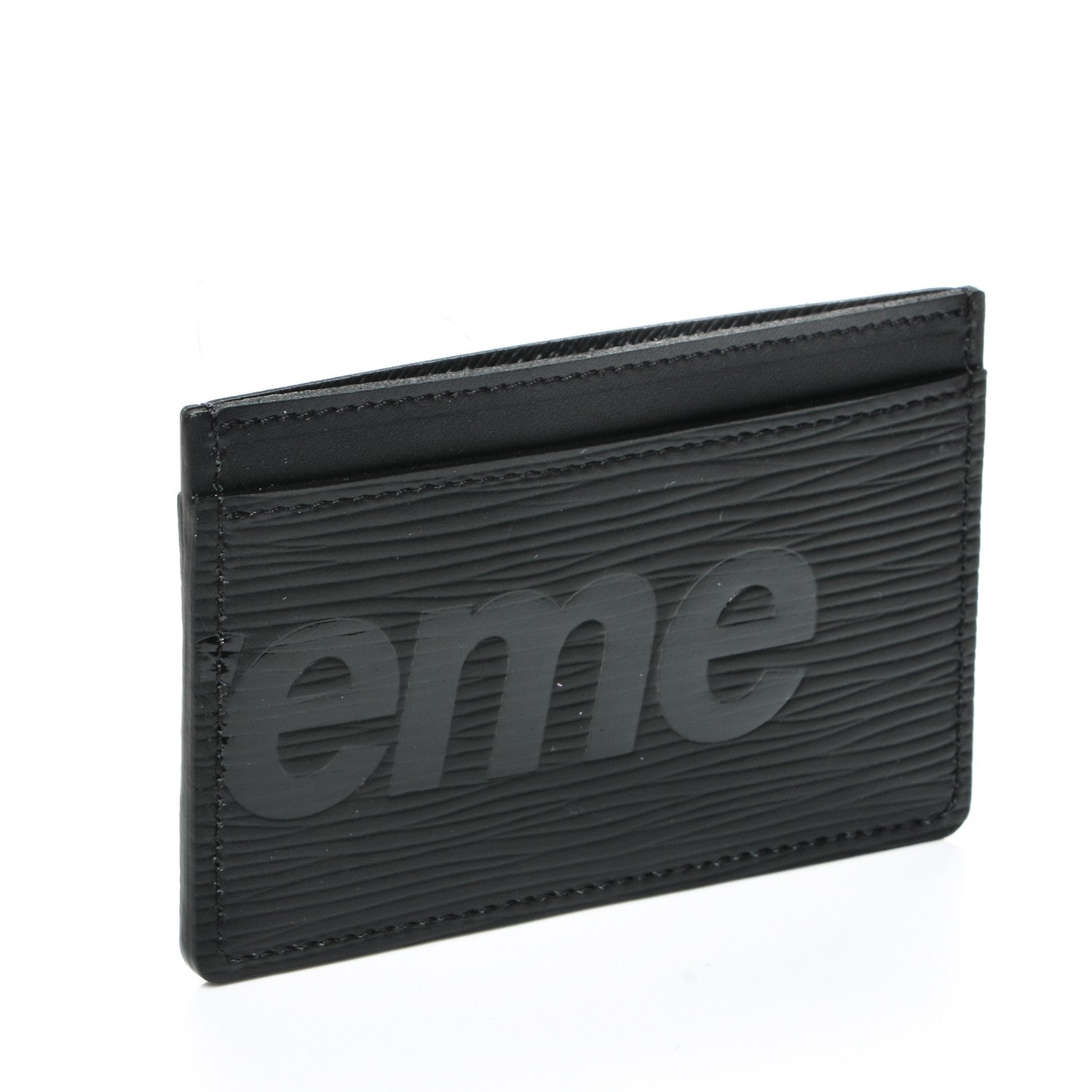 Louis Vuitton X SUPREME Epi Card Holder Black 3 of 7