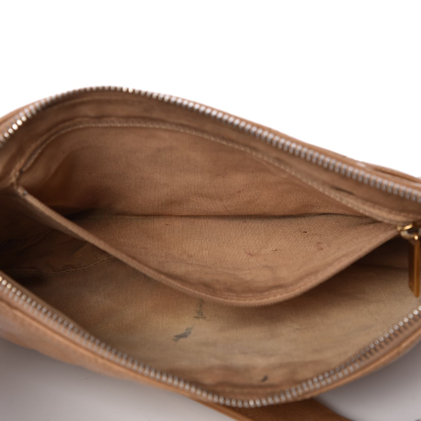 Caviar Quilted CC Shoulder Bag Beige