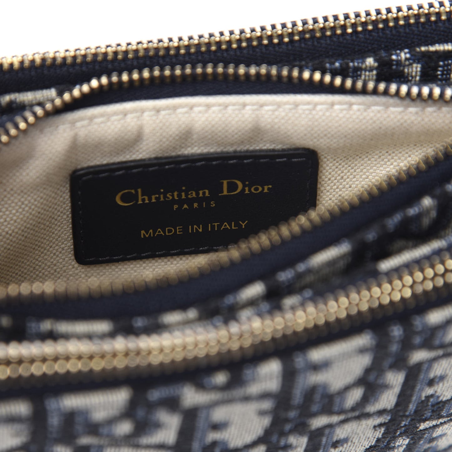 Oblique Saddle Pouch With Strap Navy Blue