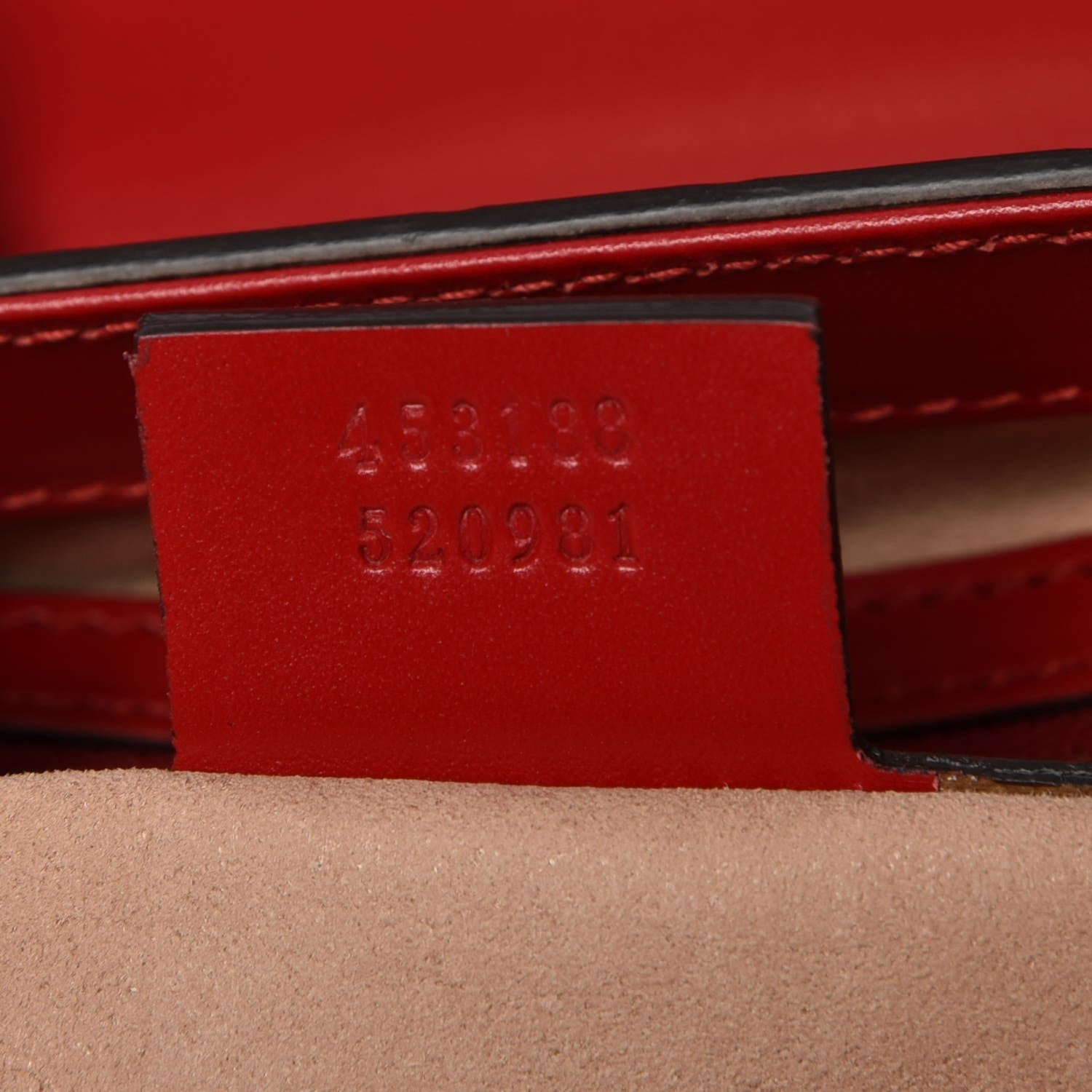 Gucci Guccissima Signature Small Padlock Top Handle Bag Hibiscus Red 8 of 8