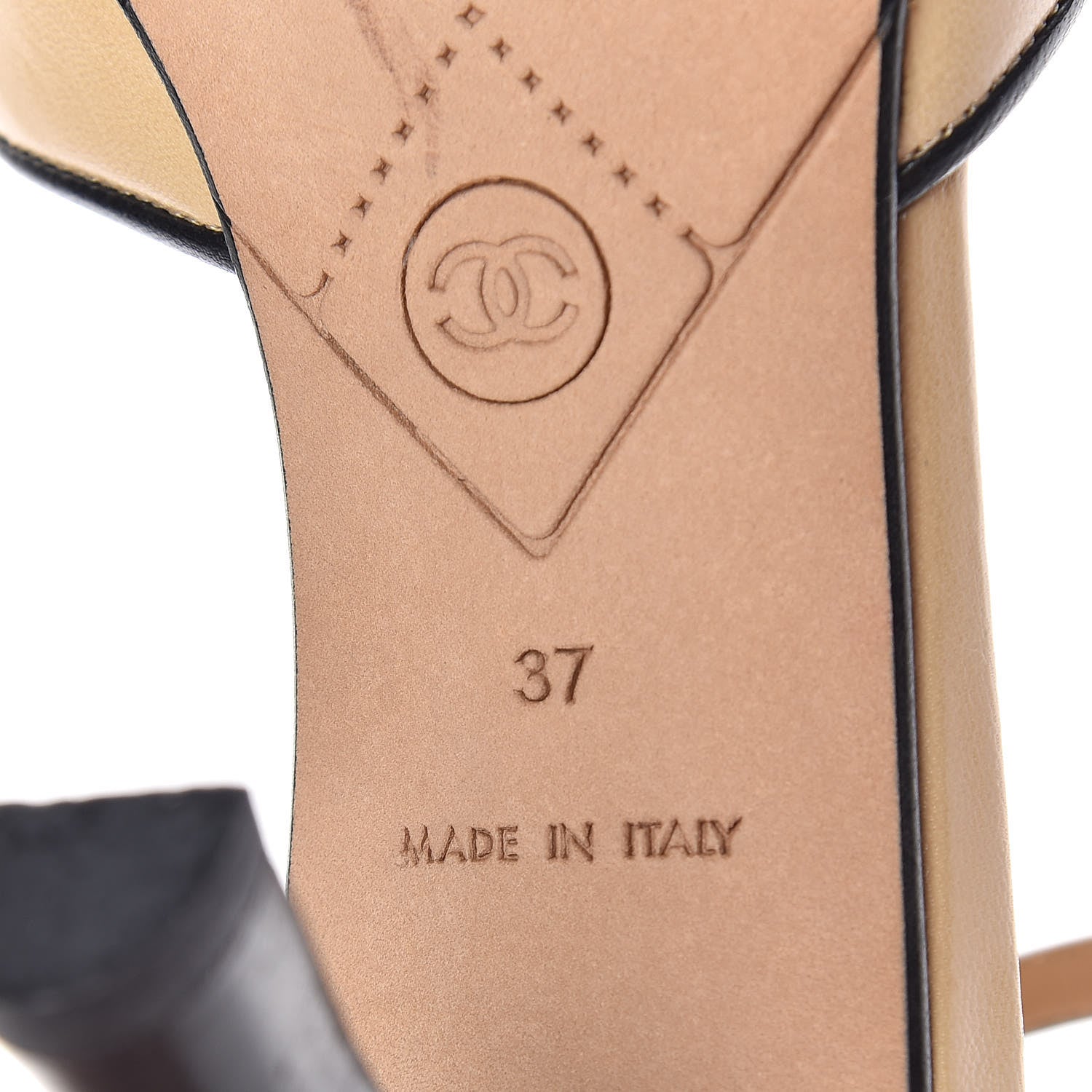 Chanel Lambskin Camellia Sandals 37 Beige 9 of 15