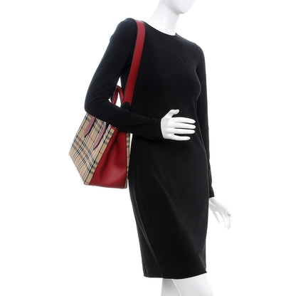 Burberry Horseferry Check Medium Ballingdon Tote Honey Parade Red 2 of 8