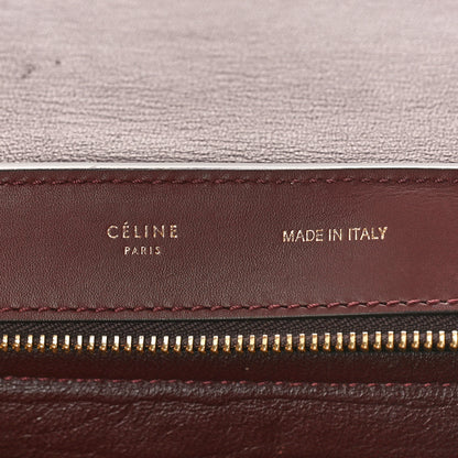 Celine Smooth Calfskin Suede Medium Trapeze Burgundy 6 of 10