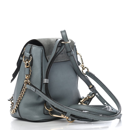 Chloe Suede Calfskin Mini Faye Backpack Washed Blue 2 of 9