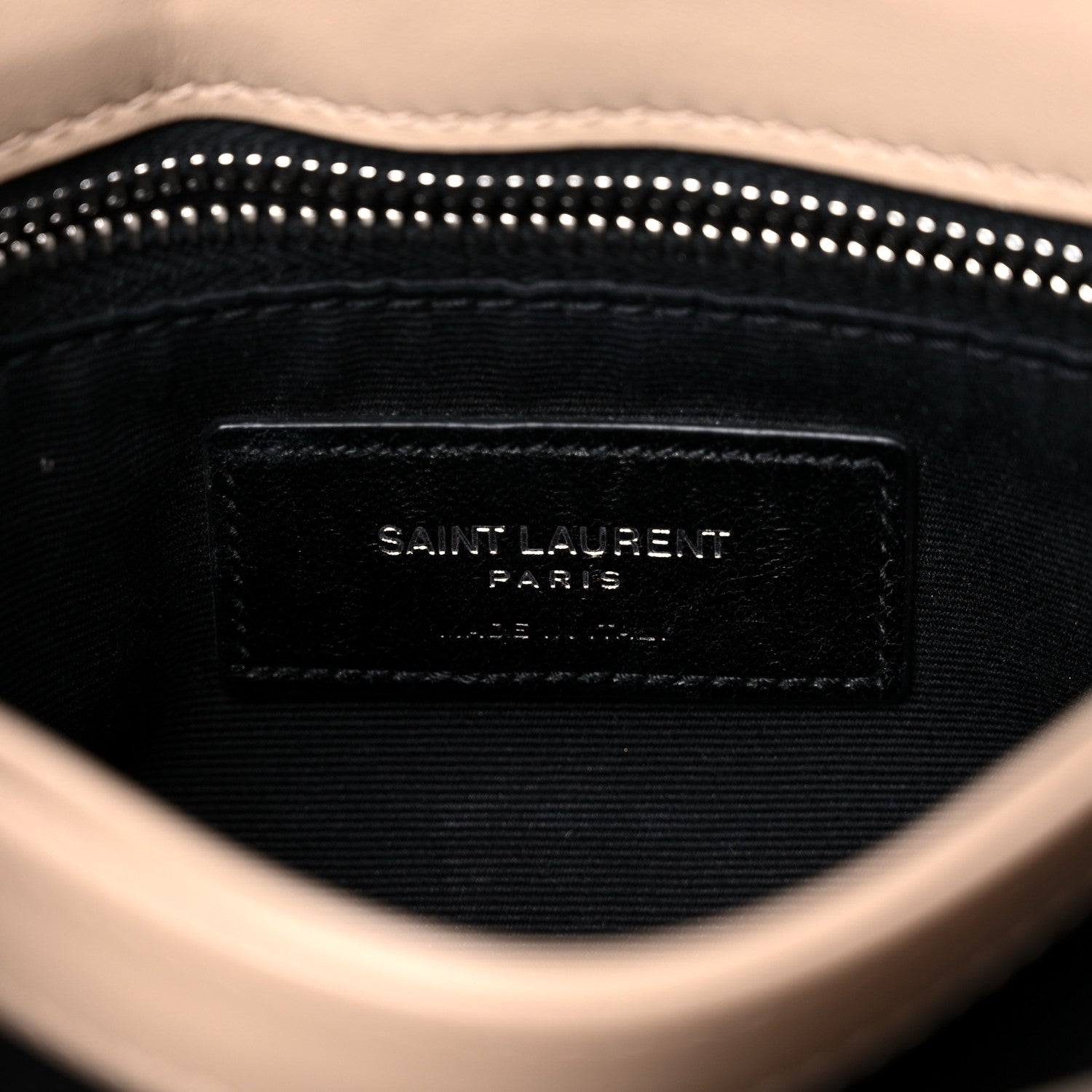 Saint Laurent Calfskin Y Quilted Monogram Toy Loulou Crossbody Bag Latte 7 of 15