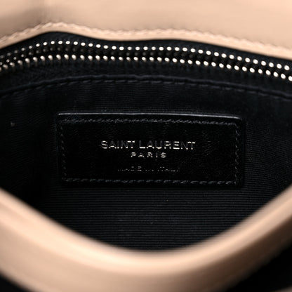 Saint Laurent Calfskin Y Quilted Monogram Toy Loulou Crossbody Bag Latte 7 of 15