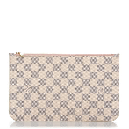 Louis Vuitton Damier Azur Neverfull MM GM Pochette Rose Ballerine 1 of 6
